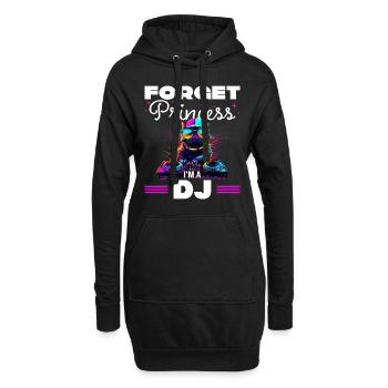 Oublie La Princesse Humour DJ Femme - Sweat-shirt à capuche long Femme - noir - Devant