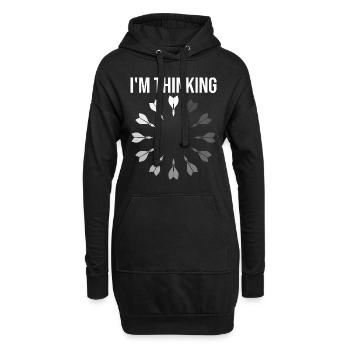 Spiel Humor Darts Spieler - Hoodie-Kleid - Schwarz - Vorne