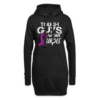 Les durs à cuire portent du violet - Sweat-shirt à capuche long Femme - noir - Devant