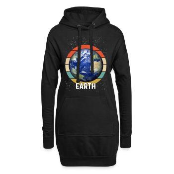Erde - Hoodie-Kleid - Schwarz - Vorne