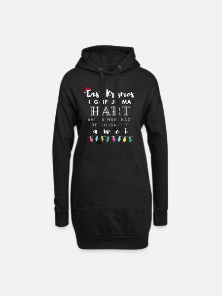 Last Christmas Krismes Lustig Weihnachten X-Mas - Hoodie-Kleid - Schwarz