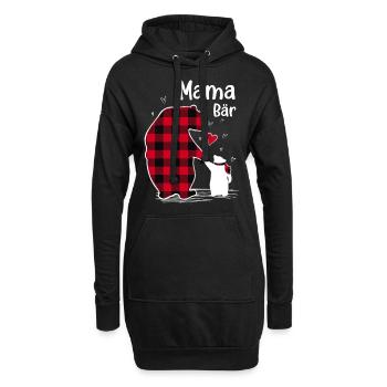 Mama Bär - Hoodie-Kleid - Schwarz - Vorne