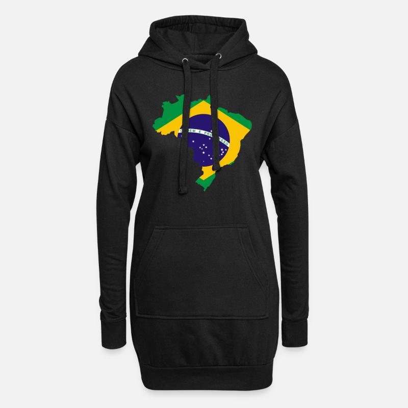 BRASILIEN - Hoodie-Kleid - Schwarz