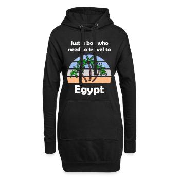 Ferien in Ägypten - Hoodie-Kleid - Schwarz - Vorne
