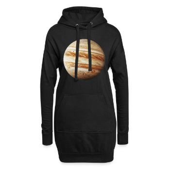 Jupiter - Hoodie-Kleid - Schwarz - Vorne