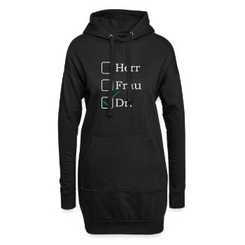 M. Dr. Lustiger Doktorat - Sweat-shirt à capuche long Femme - noir - Devant