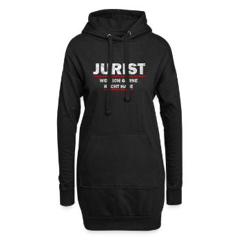 Jurist Weil Ich Gerne Recht Habe Lustige Juristen - Hoodie-Kleid - Schwarz - Vorne