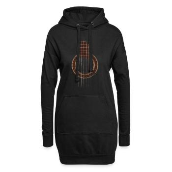 Gitarre T-Shirt "Schalloch" Sound hole - Hoodie-Kleid - Schwarz - Vorne