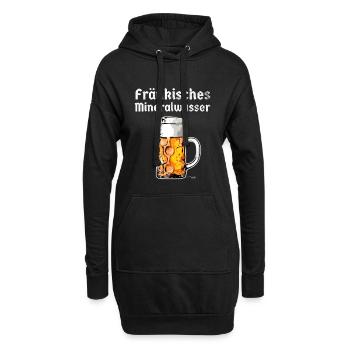 Franken Biertrinker Geschenkidee fränkisch Wasser - Hoodie-Kleid - Schwarz - Vorne