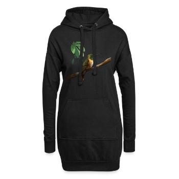 Kolibri Vogel Natur Tiere Wildnis - Hoodie-Kleid - Schwarz - Vorne