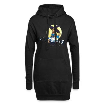 Entreprise de nettoyage de sorcière - Sweat-shirt à capuche long Femme - noir - Devant