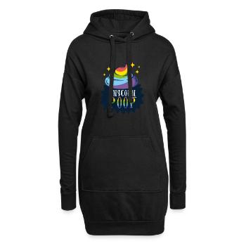 Its just Unicorn Poop cadeau caca - Sweat-shirt à capuche long Femme - noir - Devant