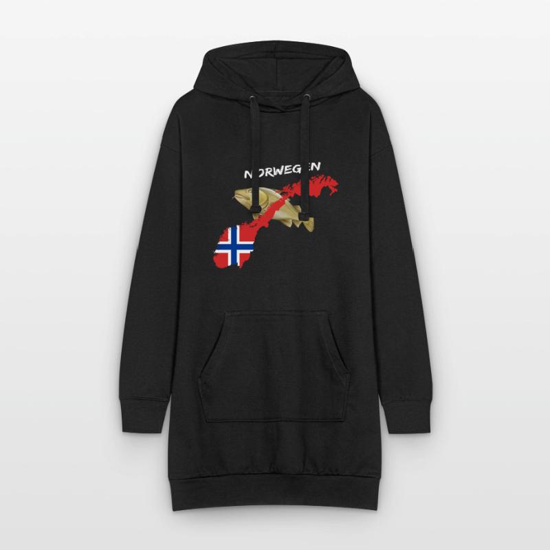 norway cod card cod hunter gift Hoodie Dress