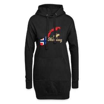 Drapeau de la Norvège cadeau d'orange ange - Sweat-shirt à capuche long Femme - noir - Devant