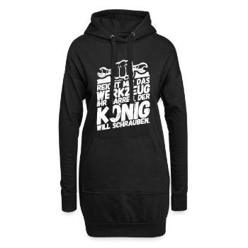 Mechaniker Automechaniker Bastler Werkstatt - Hoodie-Kleid - Schwarz - Vorne