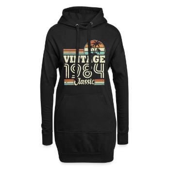 Vintage 1984 Classic, Cadeau D'anniversaire 39 Ans - Sweat-shirt à capuche long Femme - noir - Devant