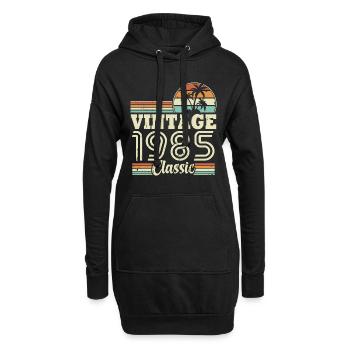 Vintage 1985 Classic, Cadeau D'anniversaire 38 Ans - Sweat-shirt à capuche long Femme - noir - Devant
