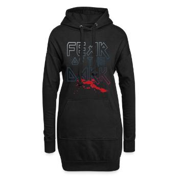 Fear Of The Dark - Hoodie-Kleid - Schwarz - Vorne