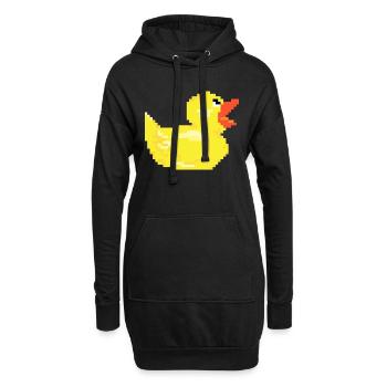 Duck duck pixel retro optics gift poison - Hoodie Dress - black - Front