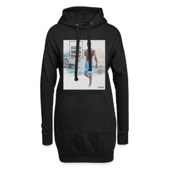 Beach Surfer – Surf, Sonne und Strand - Hoodie-Kleid - Schwarz - Vorne