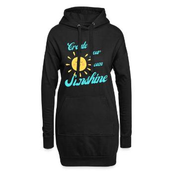 Create your own Sunshine - Hoodie-Kleid - Schwarz - Vorne