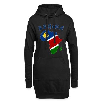 Namibia Landkarte Afrika - Hoodie-Kleid - Schwarz - Vorne