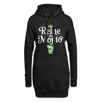 Reine Du Mojito Couple Humour Apéro - Sweat-shirt à capuche long Femme - noir - Devant