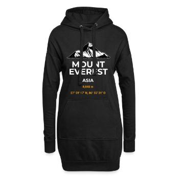 Mount Everest Hoodie T-Shirt Outdoor merch - Sweat-shirt à capuche long Femme - noir - Devant