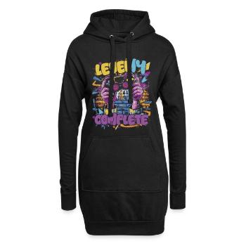 Level 14 Complete Gaming Graffiti - Hoodie-Kleid - Schwarz - Vorne