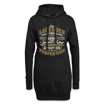1966 Jahrgang geboren Geburtstag Vintage Geschenk - Hoodie-Kleid - Schwarz - Vorne