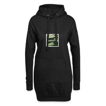 Natur Umarmung Biologisch Wald Urwald Öko Umwelt - Hoodie-Kleid - Schwarz - Vorne