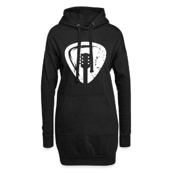 Gitarre Musik Instrument Plektrum - Hoodie-Kleid - Schwarz - Vorne