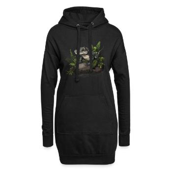 Baby Krokodil Alligator Kaiman Reptil - Hoodie-Kleid - Schwarz - Vorne