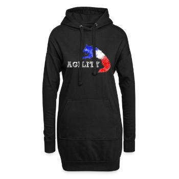 Beweglichkeit Grenze Frankreich - Hoodie-Kleid - Schwarz - Vorne