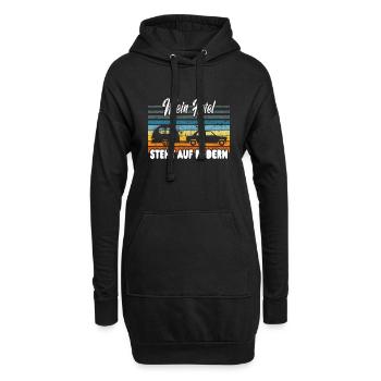 Mein Hotel steht auf Rädern - Wohnwagen Camping - Hoodie-Kleid - Schwarz - Vorne