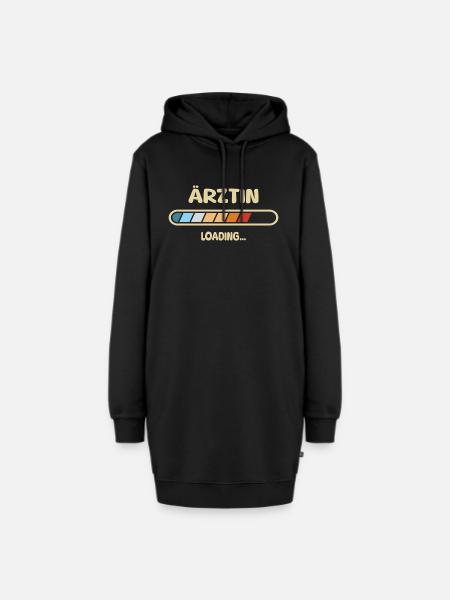 Ärztin Loading - Hoodie-Kleid - Schwarz