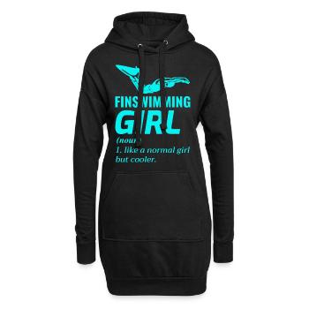 Finswimming Fille Natation Natation Natation Sports nautiques - Sweat-shirt à capuche long Femme - noir - Devant