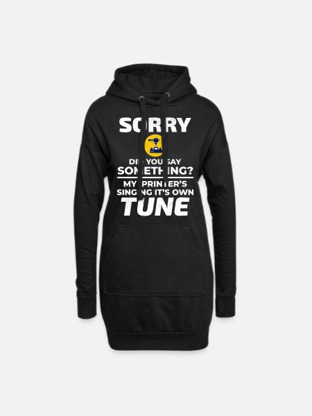 3D-Drucker 3D-Druck Lustig - Hoodie-Kleid - Schwarz