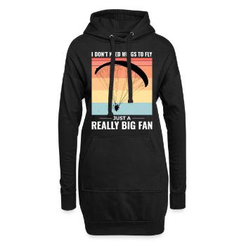 Motorschirmpilot Motorschirm Motorschirm - Hoodie-Kleid - Schwarz - Vorne