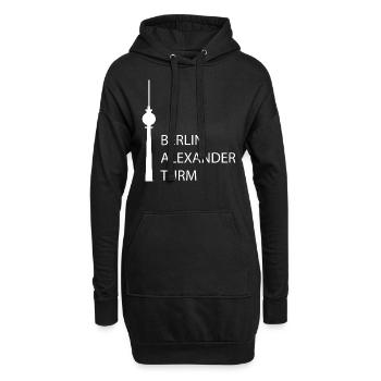 Lustiger Berlin Fernsehturm Parodie Minimal Silhou - Hoodie-Kleid - Schwarz - Vorne