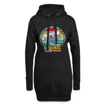 48th Birthday Retro Cassette Best of Octobre 1975 - Sweat-shirt à capuche long Femme - noir - Devant