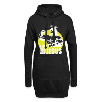 Reps for Jesus - Premium Design - Sweat-shirt à capuche long Femme - noir - Devant