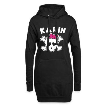 Pirate Karin Design pour Filles et Femmes - Sweat-shirt à capuche long Femme - noir - Devant