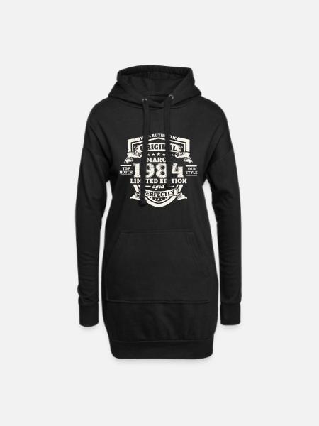 40. Geburtstag Herren Original März Jahrgang 1984 - Hoodie-Kleid - Schwarz