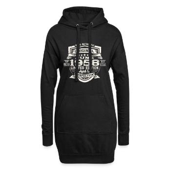 65e anniversaire Juin Millésime 1958 Bouclier original - Sweat-shirt à capuche long Femme - noir - Devant