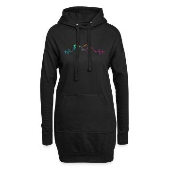 Mountainbiker auf dem Berg - MTB - Hoodie-Kleid - Schwarz - Vorne