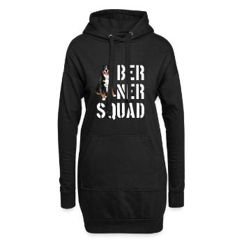 Bouvier bernois - Sweat-shirt à capuche long Femme - noir - Devant