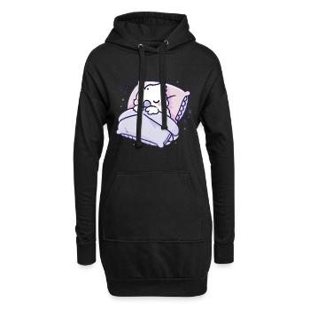 Cacatoès endormi Graphique de dessin animé mignon - Sweat-shirt à capuche long Femme - noir - Devant