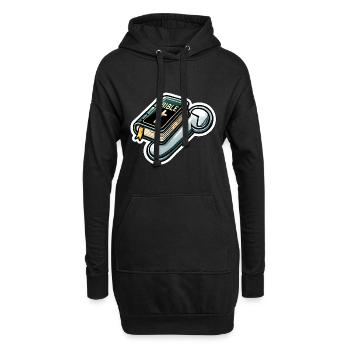 Schieben, um den Pioneer-Modus zu aktivieren - Hoodie-Kleid - Schwarz - Vorne