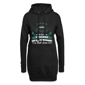 Chemise végétalienne • Parfaite végétalienne • Cadeau végétalien - Sweat-shirt à capuche long Femme - noir - Devant